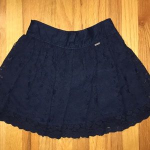 Hollister Navy Lace Skirt